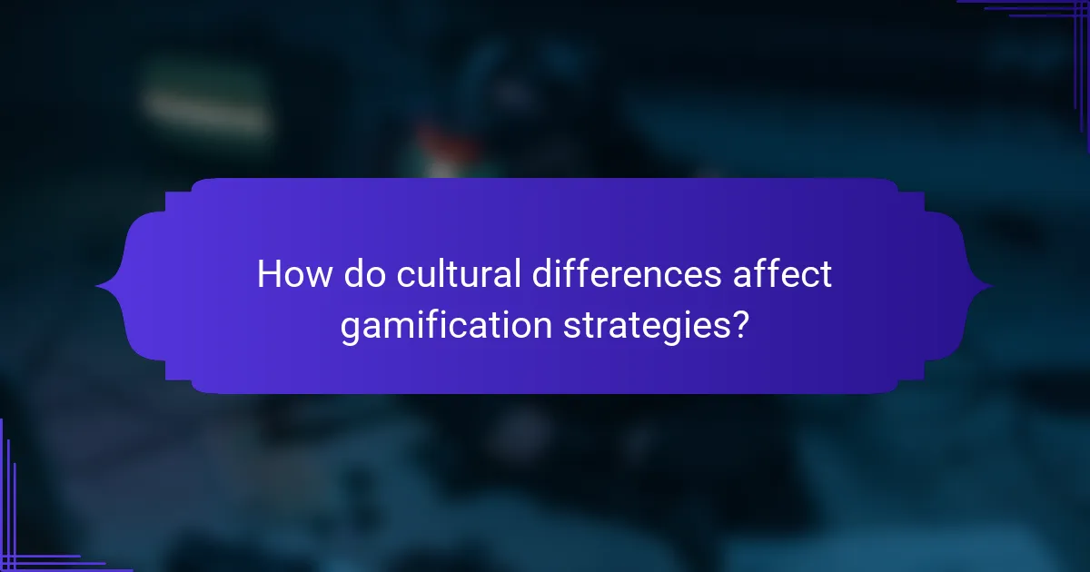 How do cultural differences affect gamification strategies?