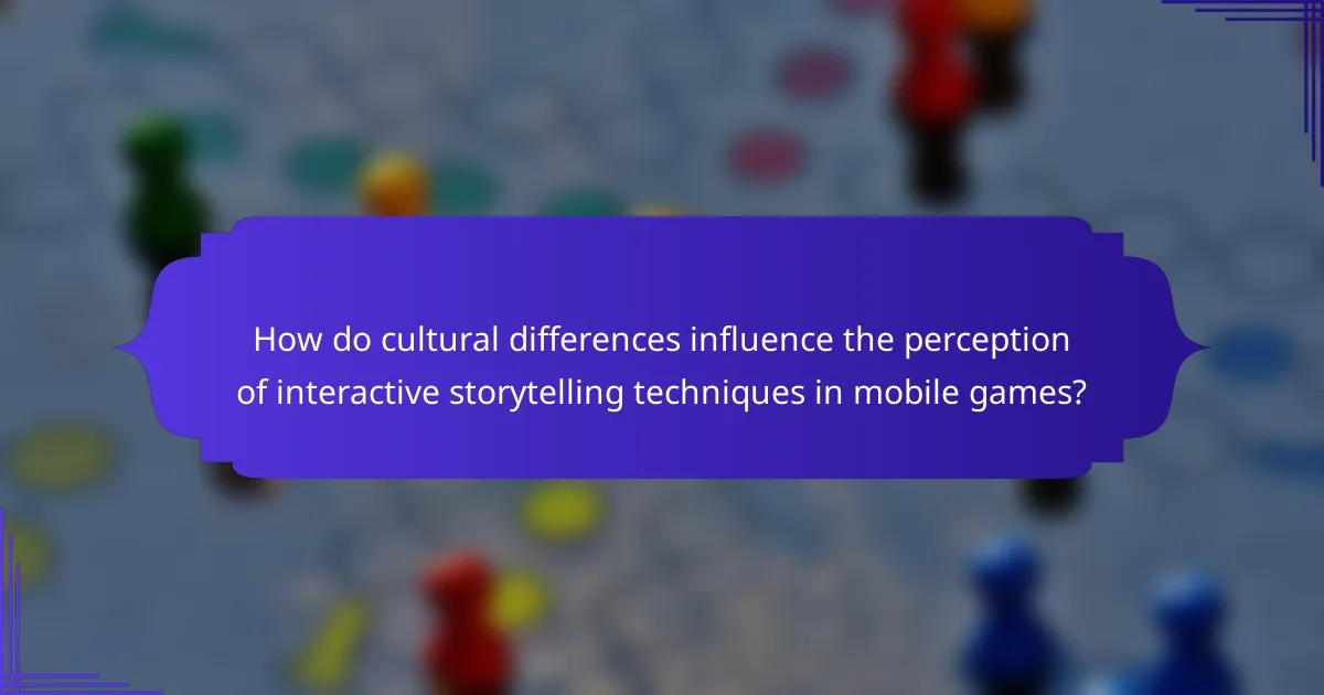 How do cultural differences influence the perception of interactive storytelling techniques in mobile games?
