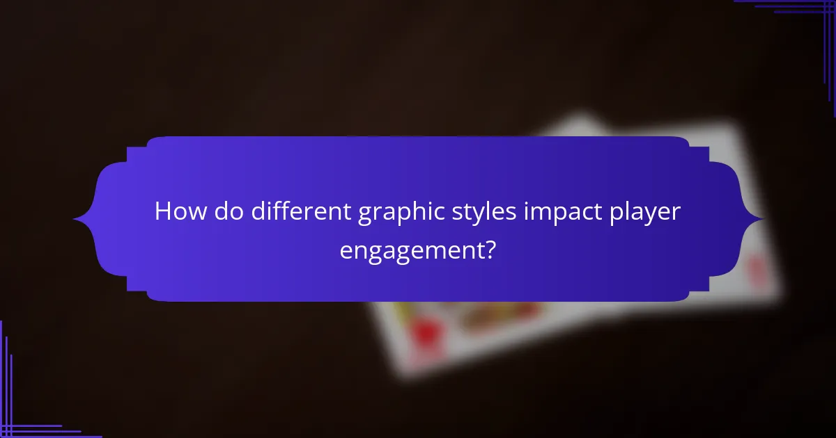 How do different graphic styles impact player engagement?