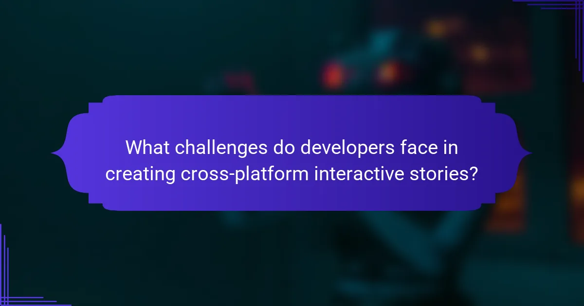 What challenges do developers face in creating cross-platform interactive stories?